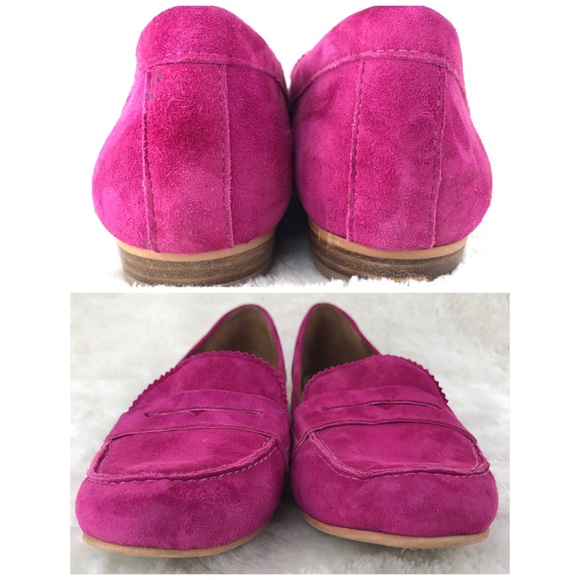 Sam Edelman Etiene Pink Suede Driving Loafers 8 - Picture 4 of 12